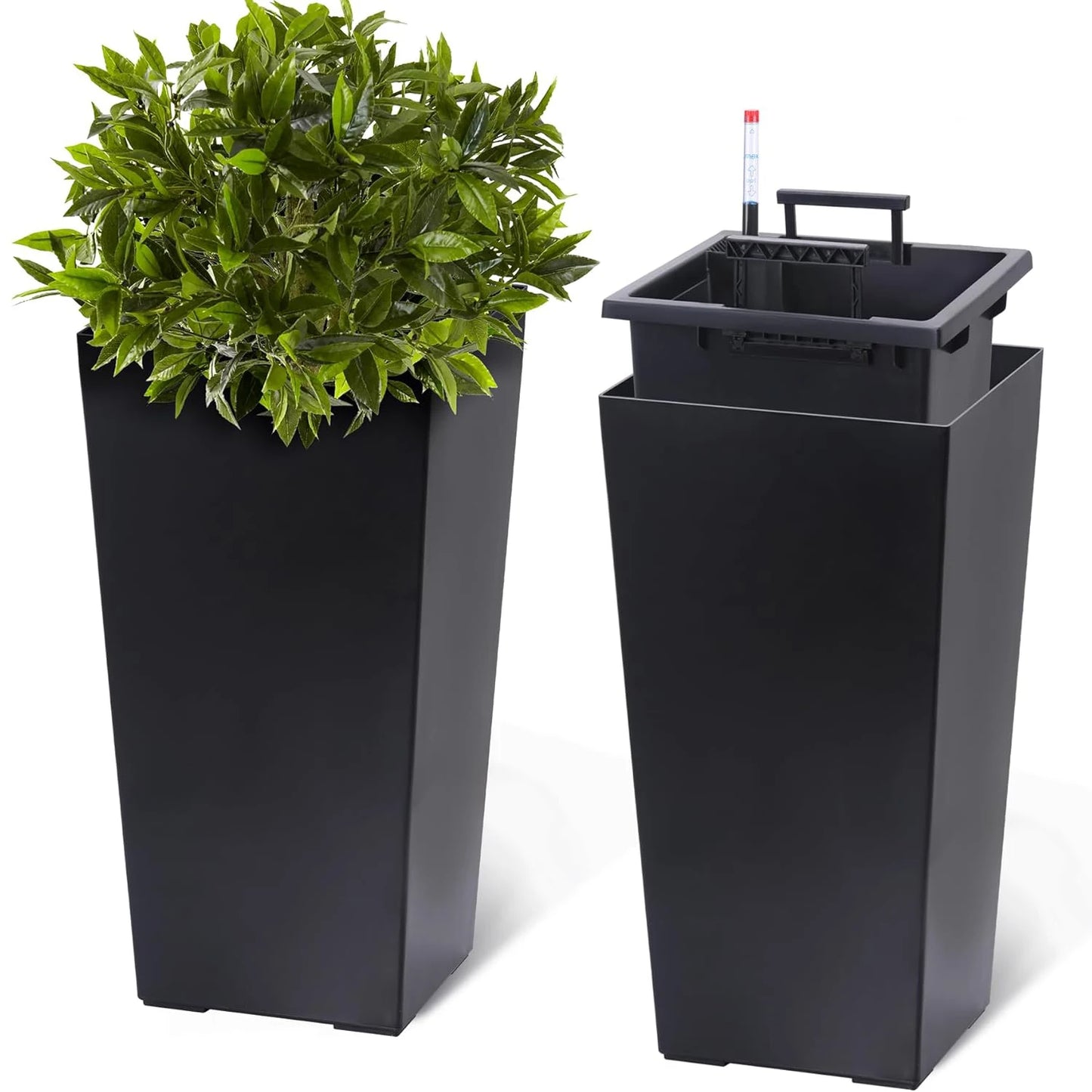 HobbyLane Two-Piece Indoor Outdoor Planters With Shelf Insert
