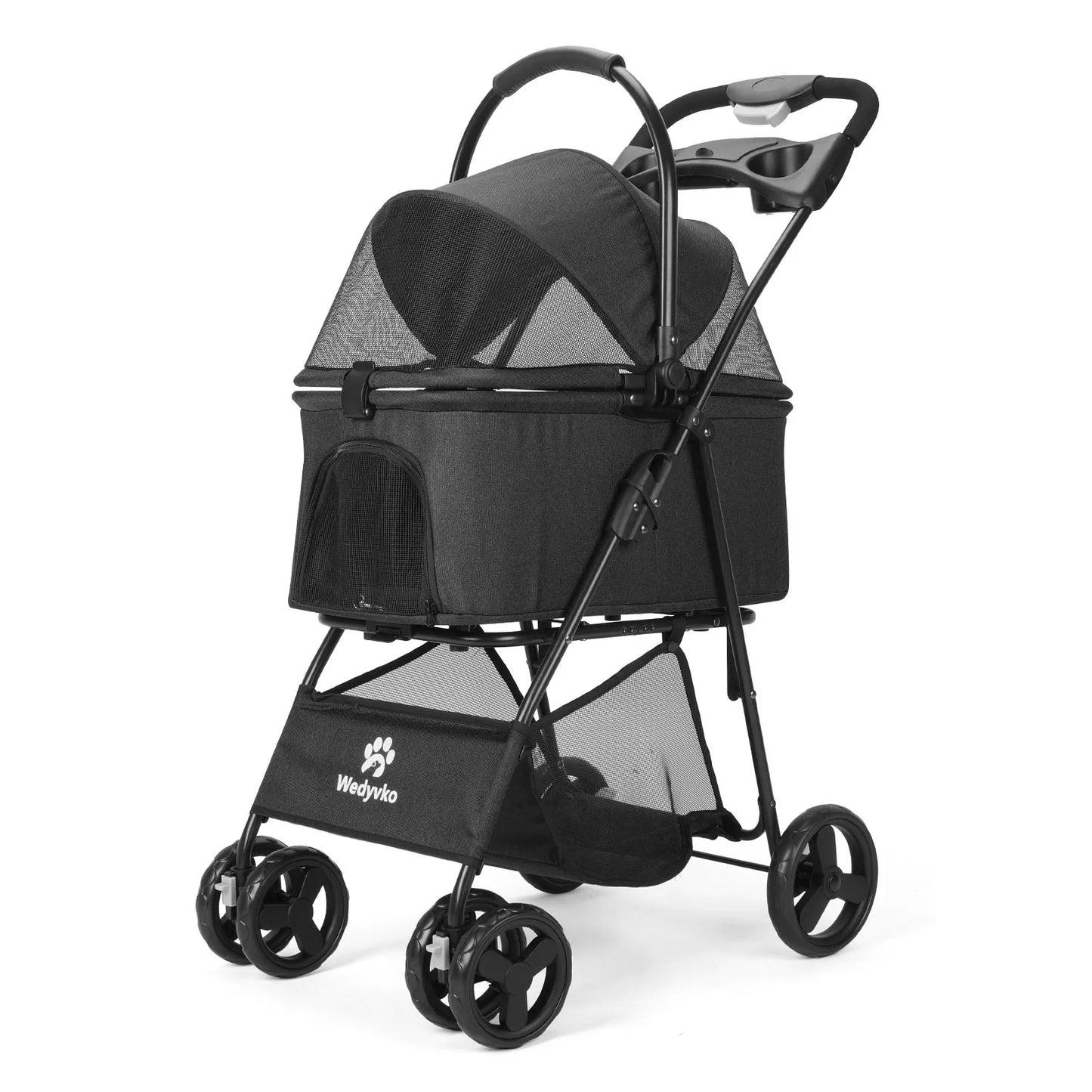 3 In 1 Pet Stroller With Removable Carrier All-Terrain Waterproof