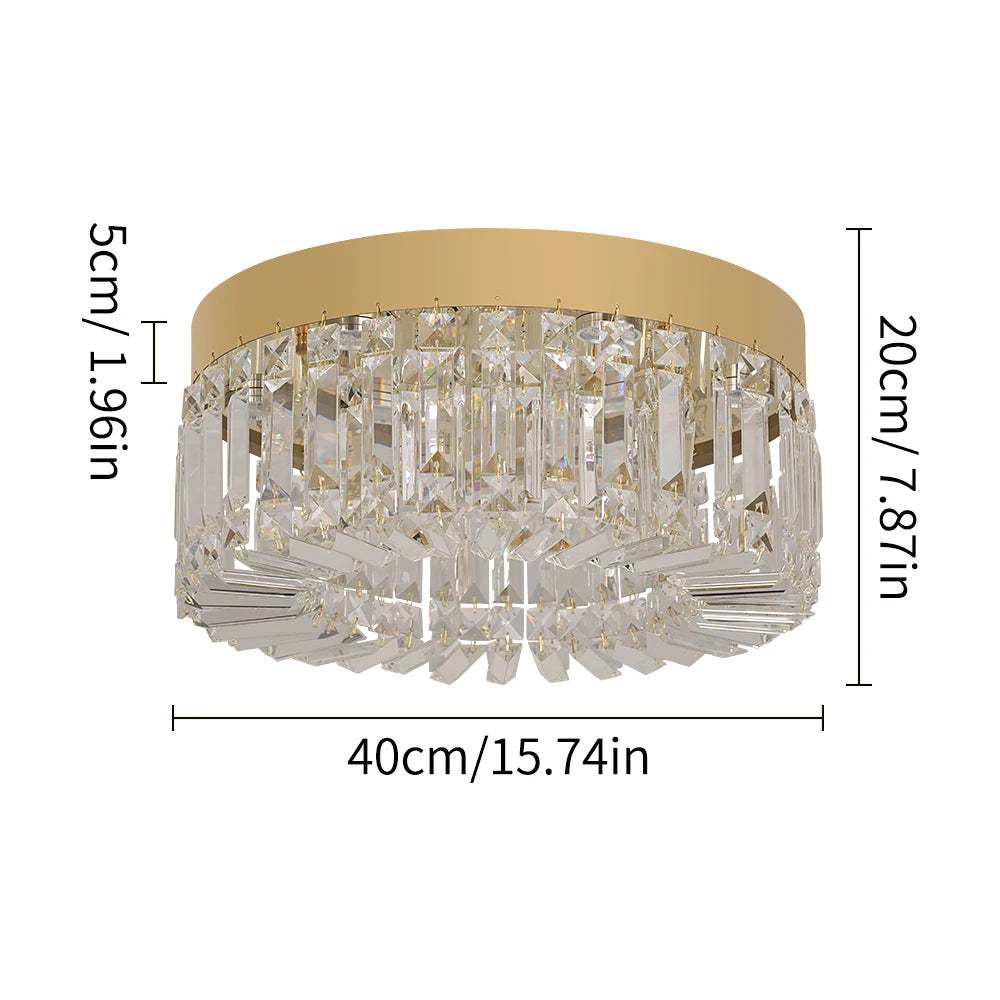 VETRULUS Crystal LED Ceiling Chandelier for Modern Home Lighting
