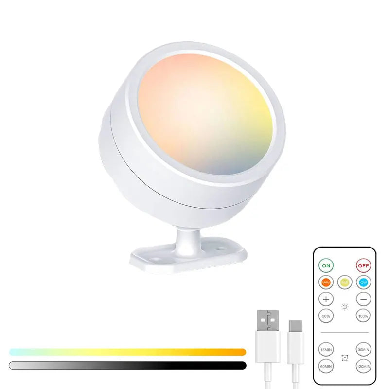 Xiwangfire Led Magnetic Wall Sconce With Remote Rechargeable