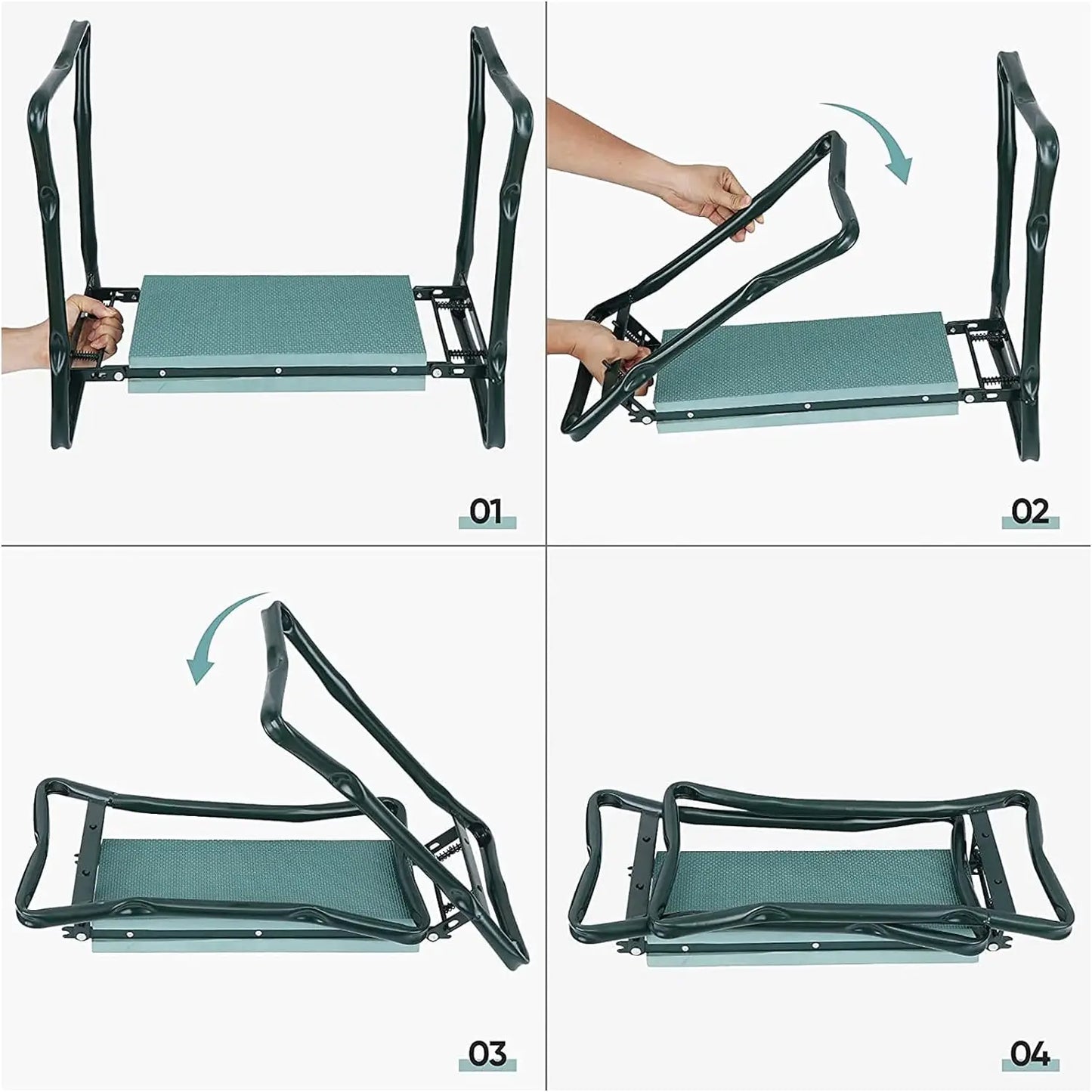 Upgraded Folding Garden Kneeler and Seat with Foam Pad