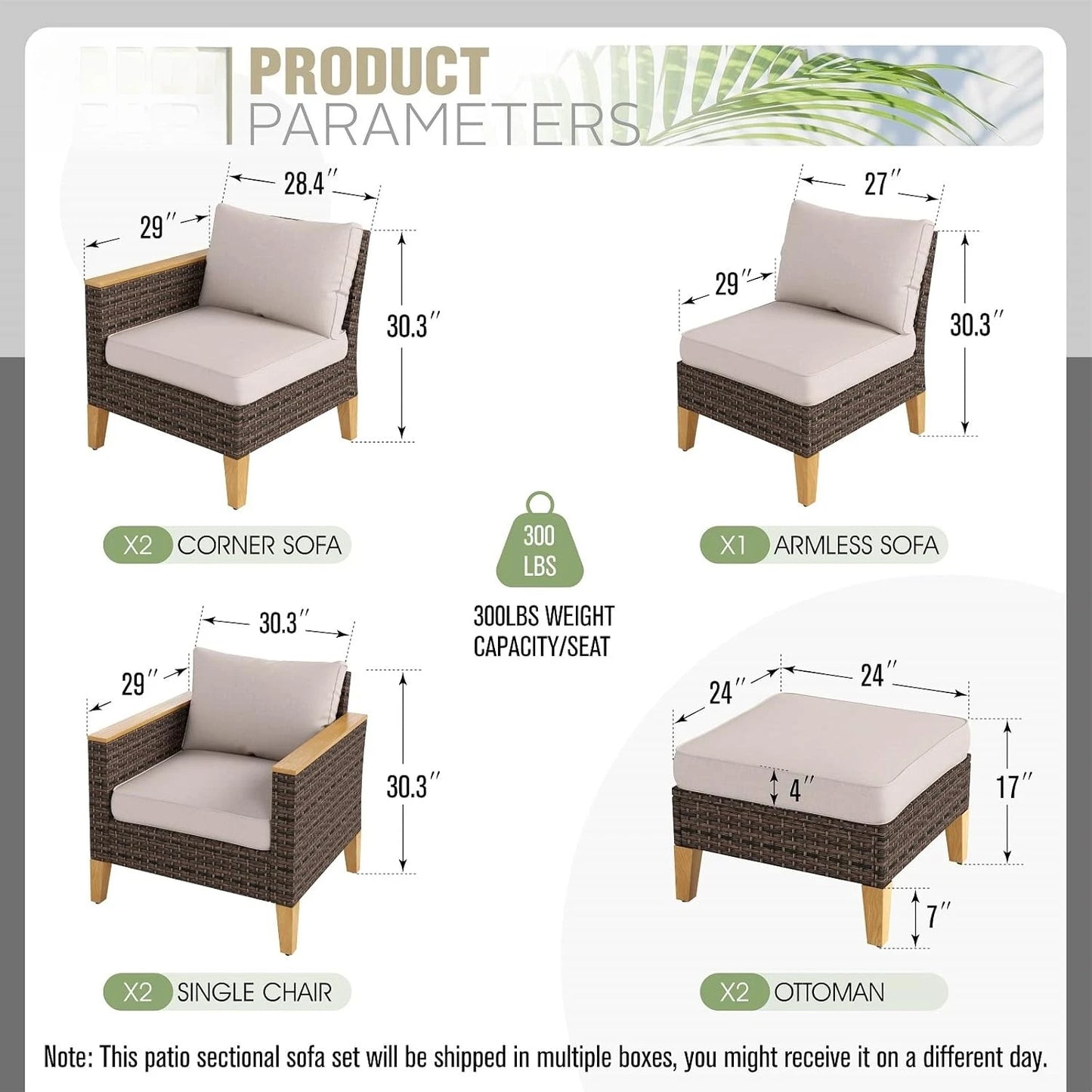 Wicker Patio Furniture Set All Weather Outdoor Rattan Conversation