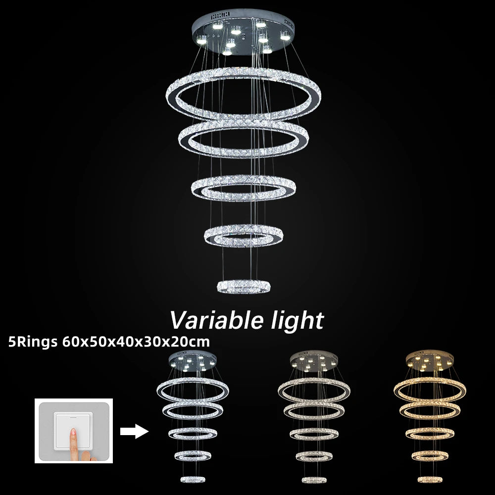 Vinilky Crystal Chandelier Pendant Lights For Living Room And Bedroom