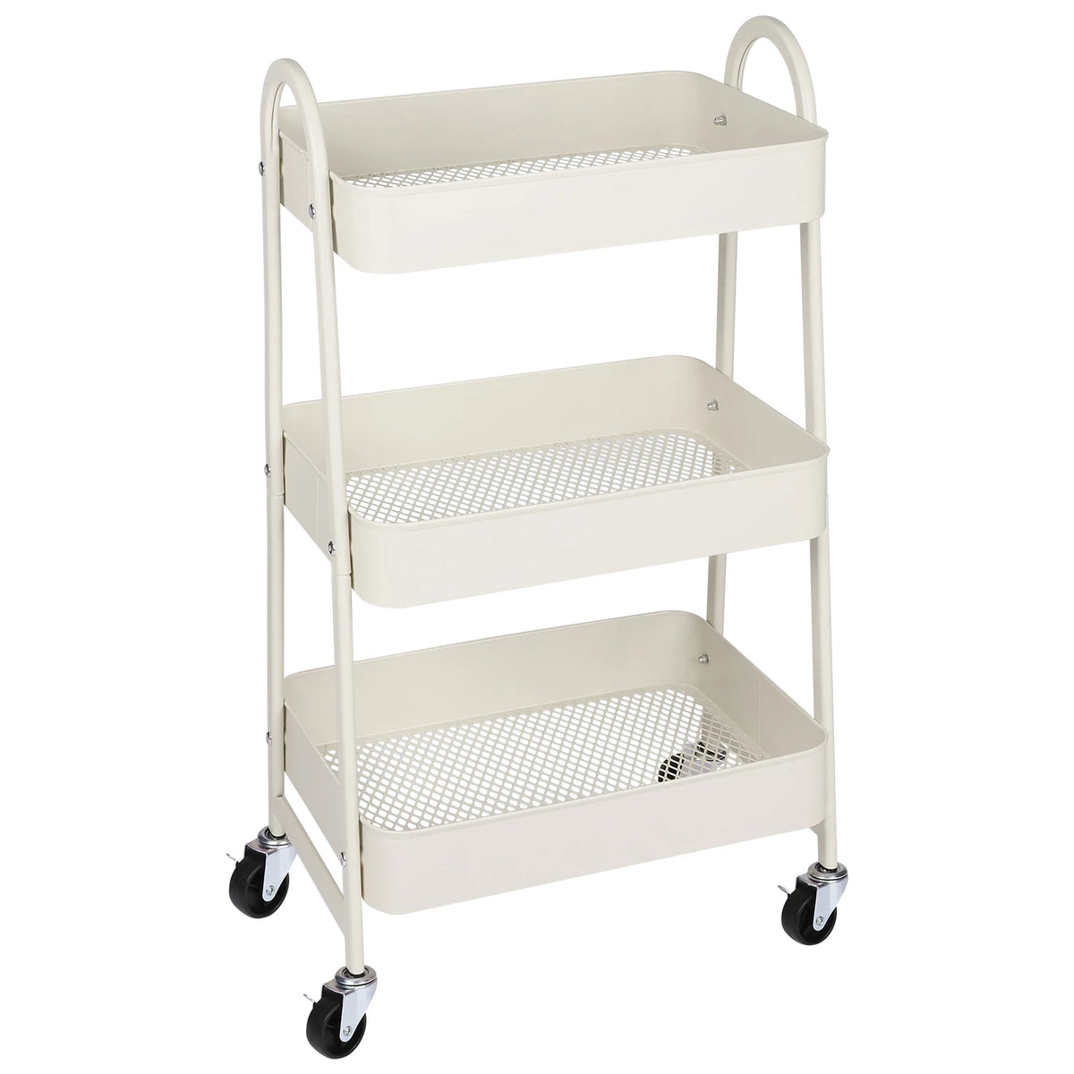 JHK Secure Rolling Storage Cart For Home And Kitchen Use