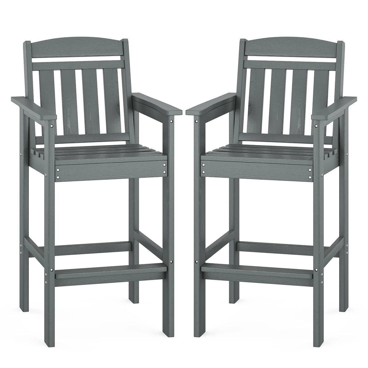 FARINI Tall Adirondack Chairs Set With Tray All-Weather HDPE
