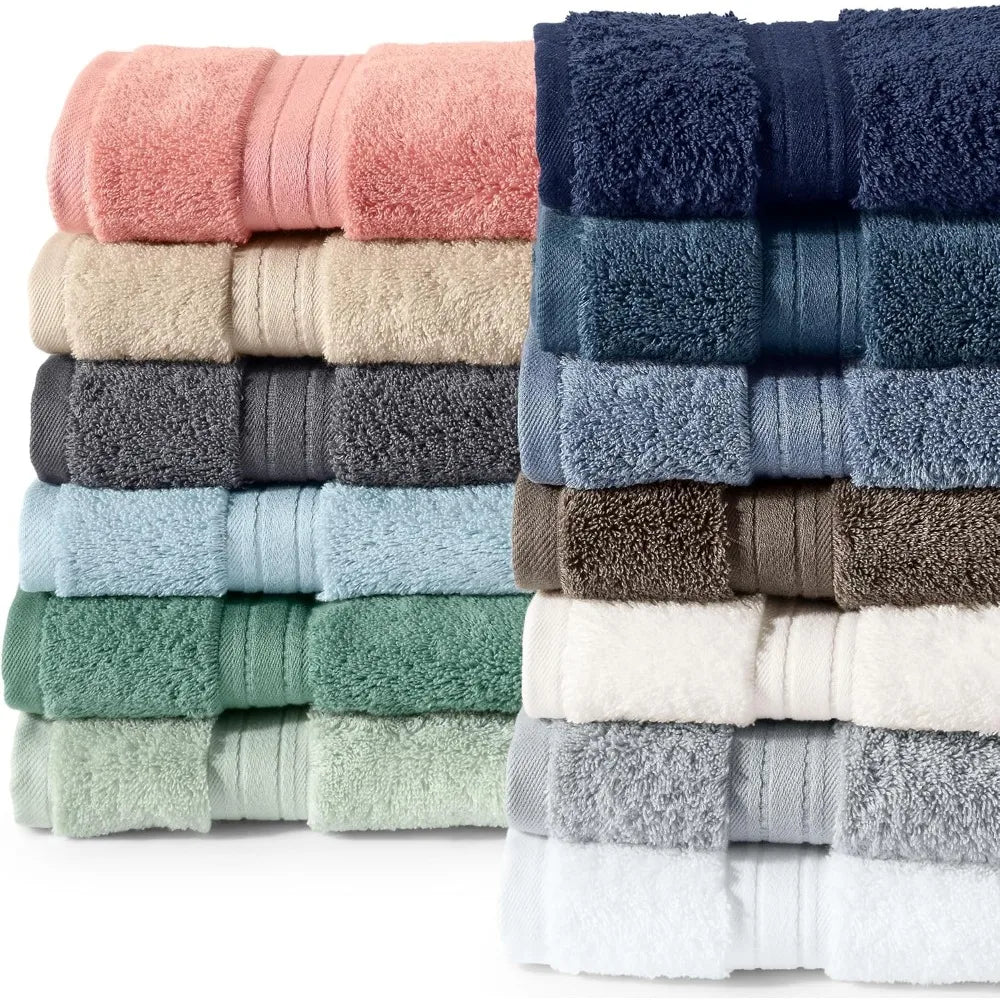 Supima Towel Set Premium Bamboo Fiber Absorbent Everyday Comfort