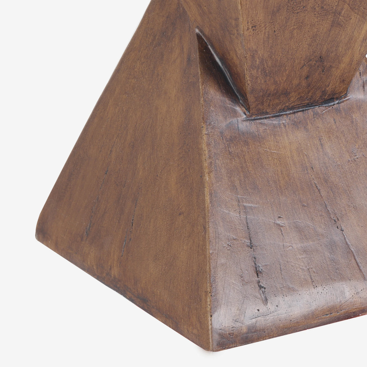 Modern Triangle Concrete Accent Side Table Indoor Outdoor