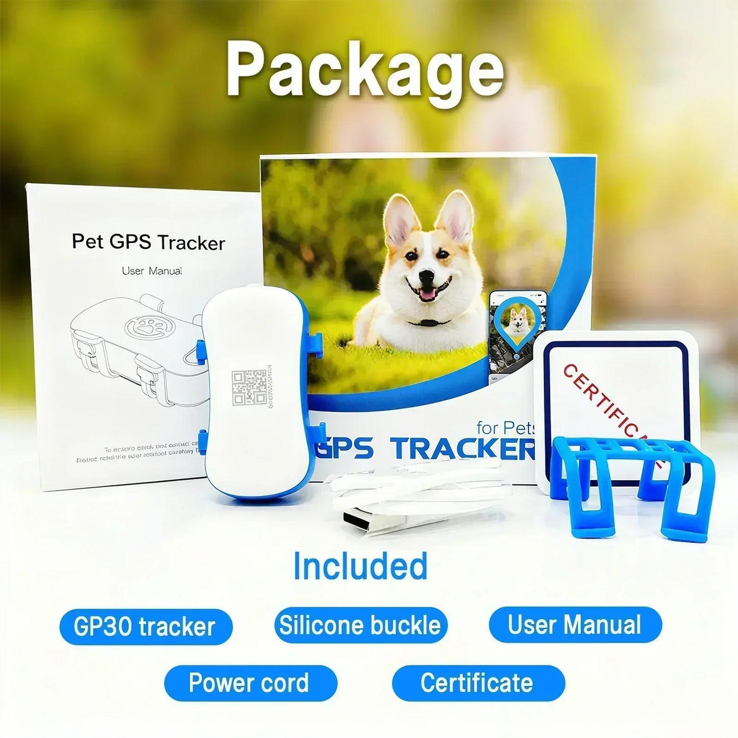GPS Pet Tracker 4G Real-Time Location for Dogs and Cats