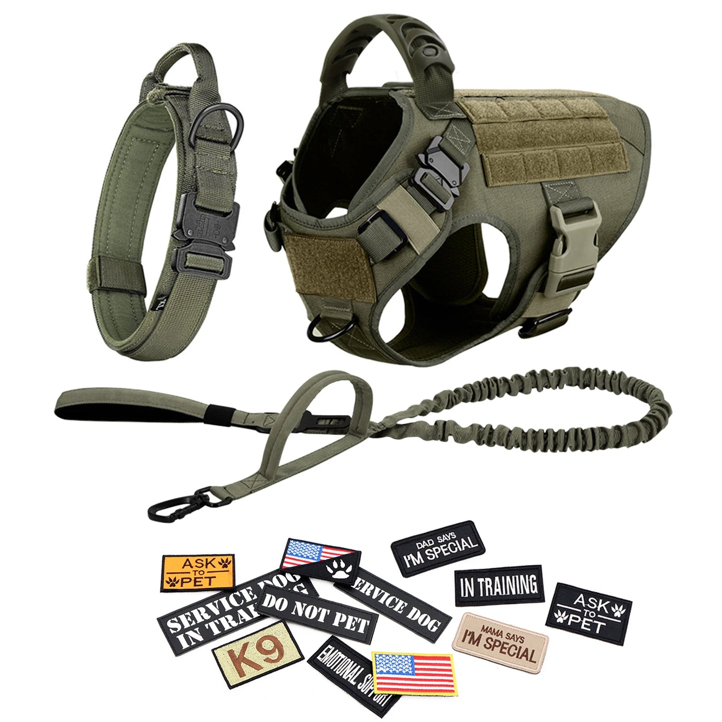 PETRAVELCN Tactical Dog Harness Vest Patches Set For Dogs