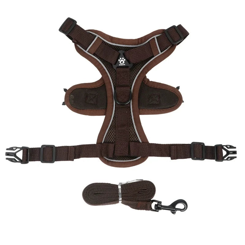 NONECN No Pull Dog Harness and Leash Set Reflective Adjustable