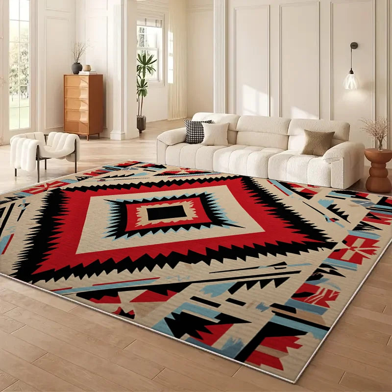 VIKAMA Moroccan Geometry Persian Style Area Rug For Living Room