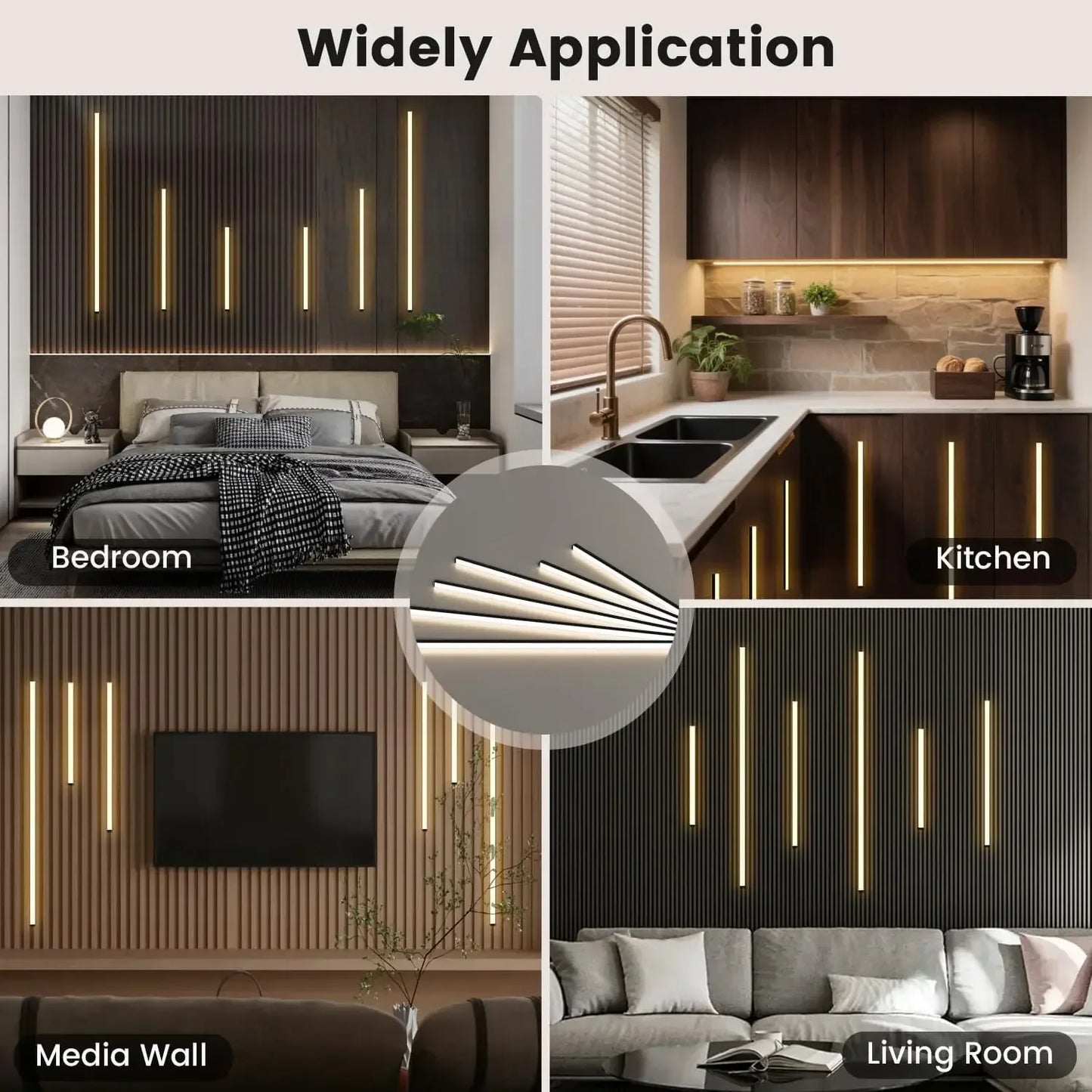 Slat Wall Lights Adhesive Panel Lights For Interior Decor