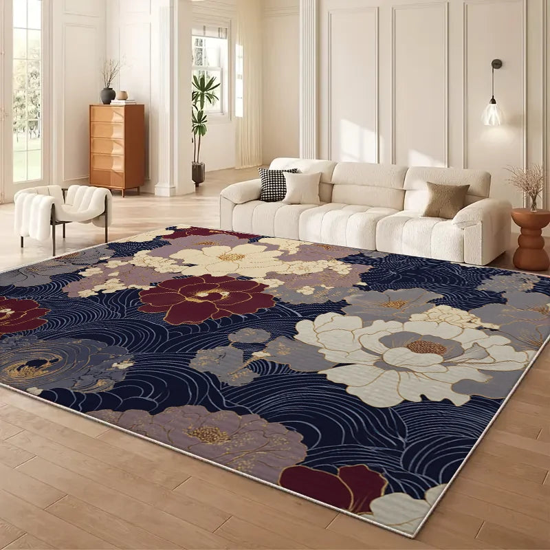 VIKAMA Persian Style Floral Sofa Area Rug Modern Living Room