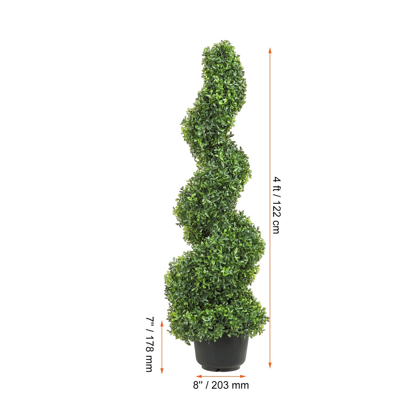 Artificial Boxwood Spiral Topiary Tree For Outdoor Weather Resistant Decor