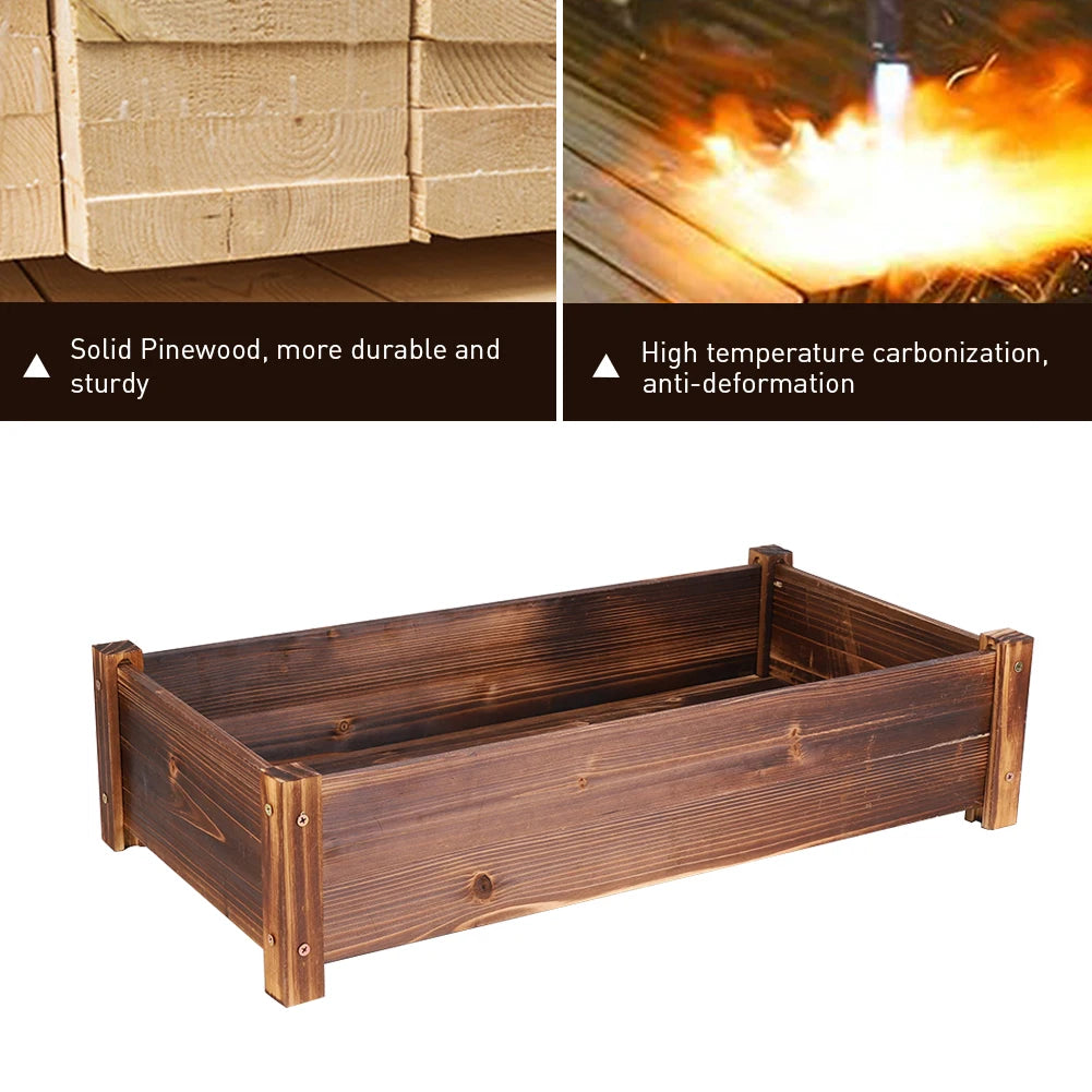 Garden Planter Box Pine Wood Raised Bed
