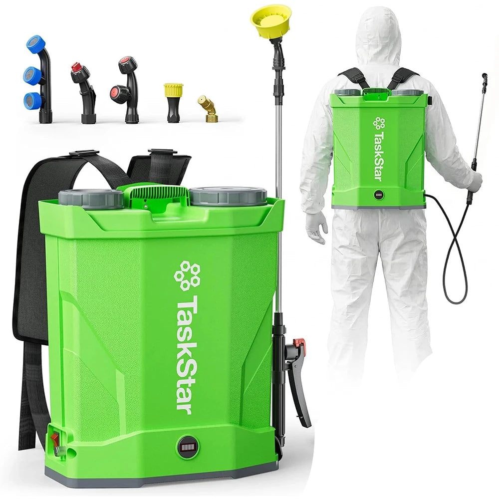 Taskstar 16L Cordless Backpack Sprayer With 2 Batteries