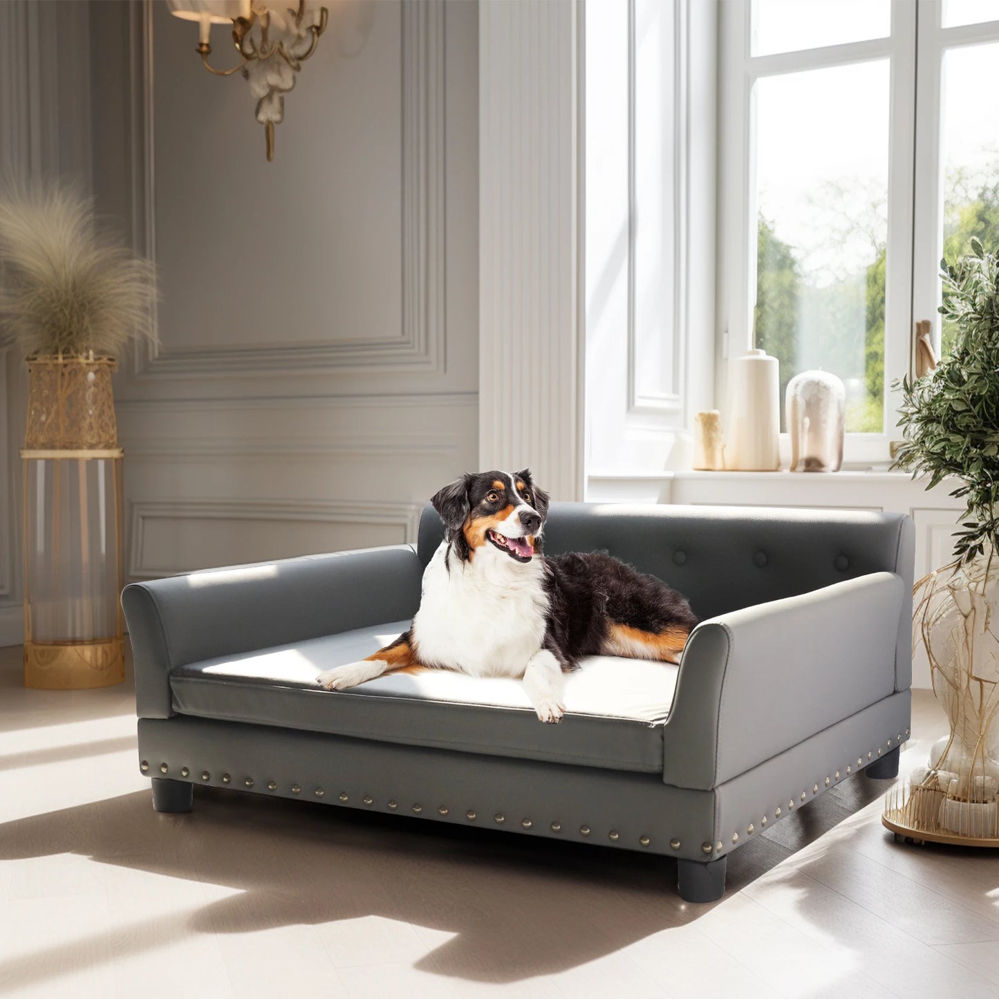 BINGOPAW Elevated Rectangle Dog Bed Durable Sofa For Dogs