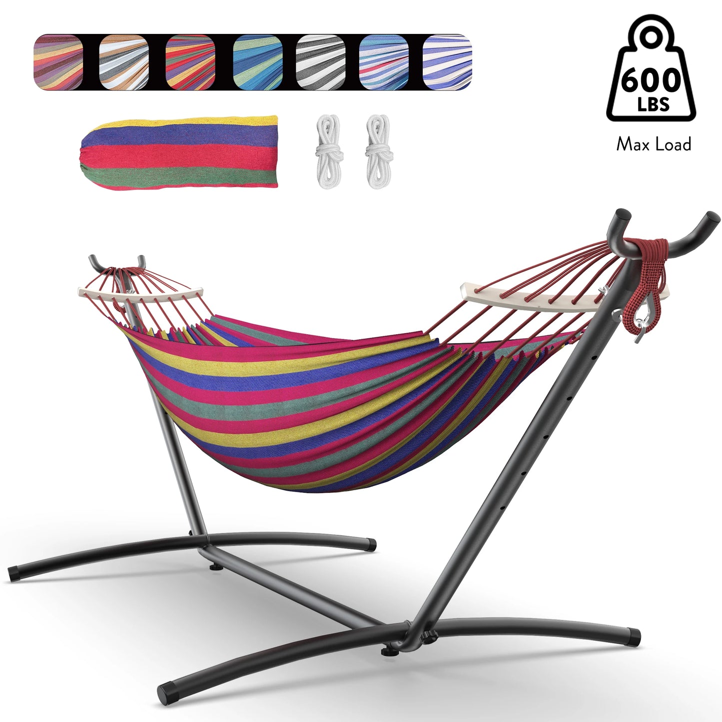 Gyroor Adjustable Stand Hammock 600 Lb Capacity With Storage Bag