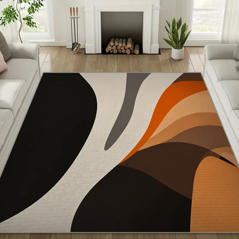 VIKAMA Modern Geometric Rug For Living Room Anti Slip Mat