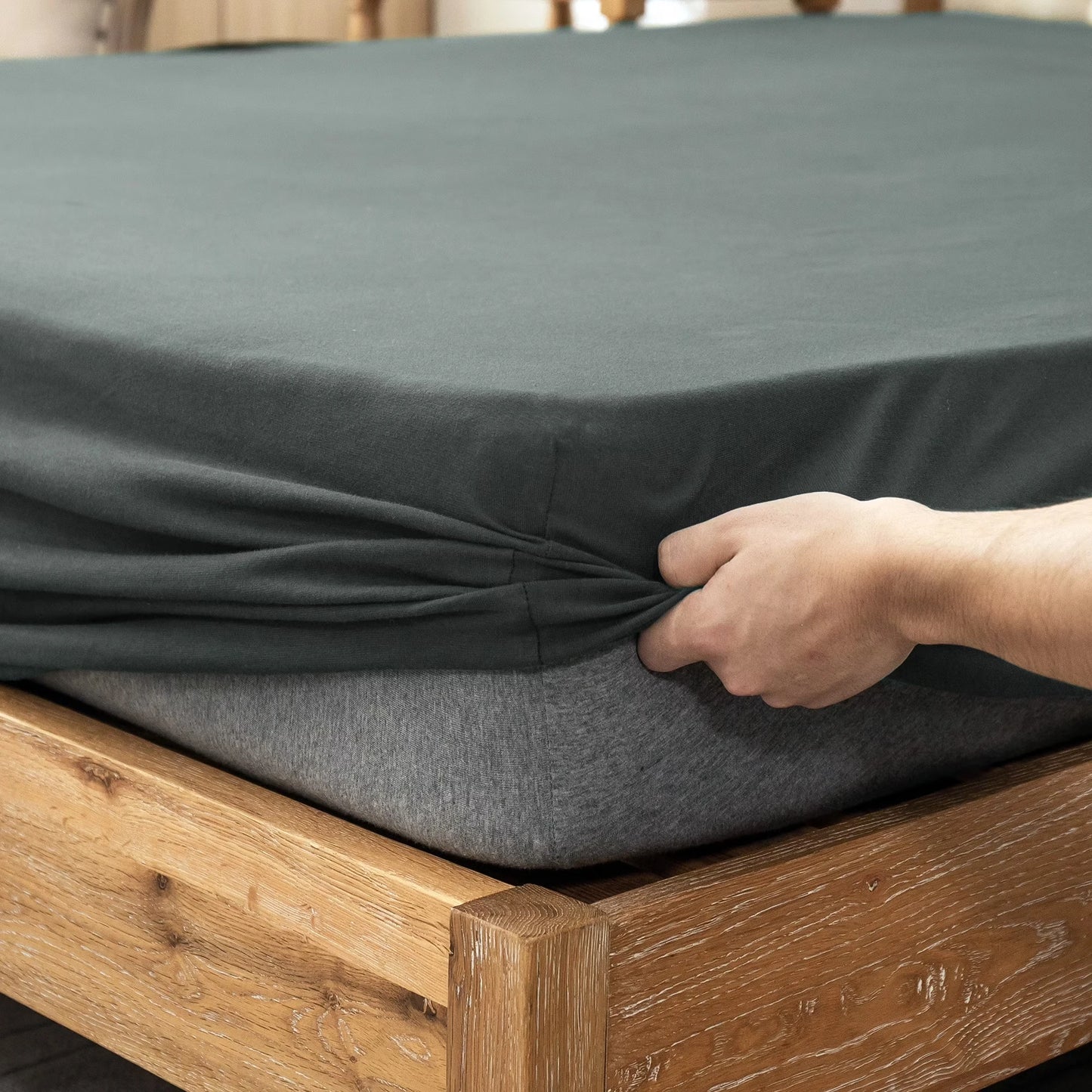 Cotton Jersey Knit Sheet Set 4 Piece Ultra Soft Breathable