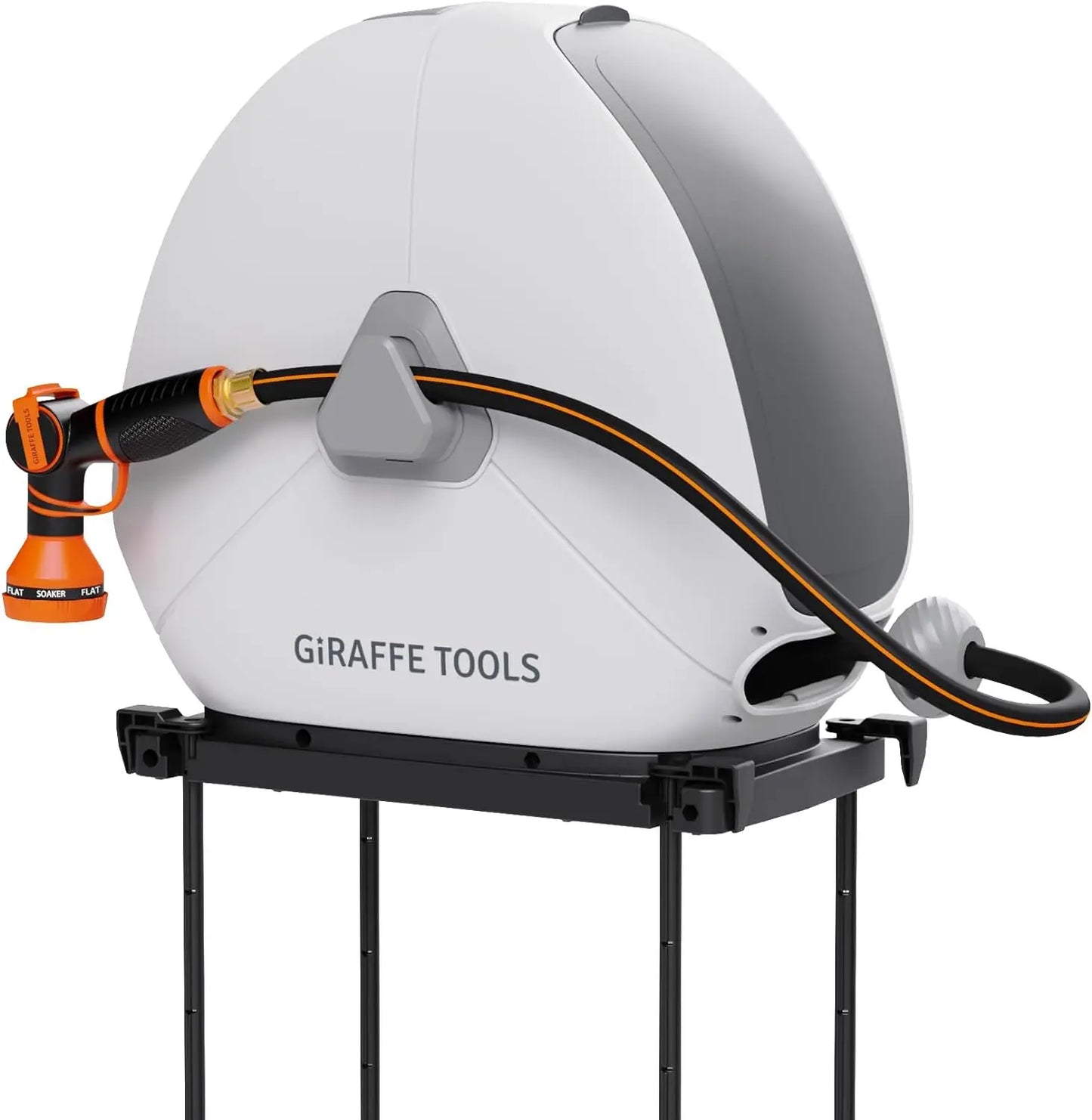 Giraffe Tools Retractable Hose Reel Ground Mount With Automatic Rewind