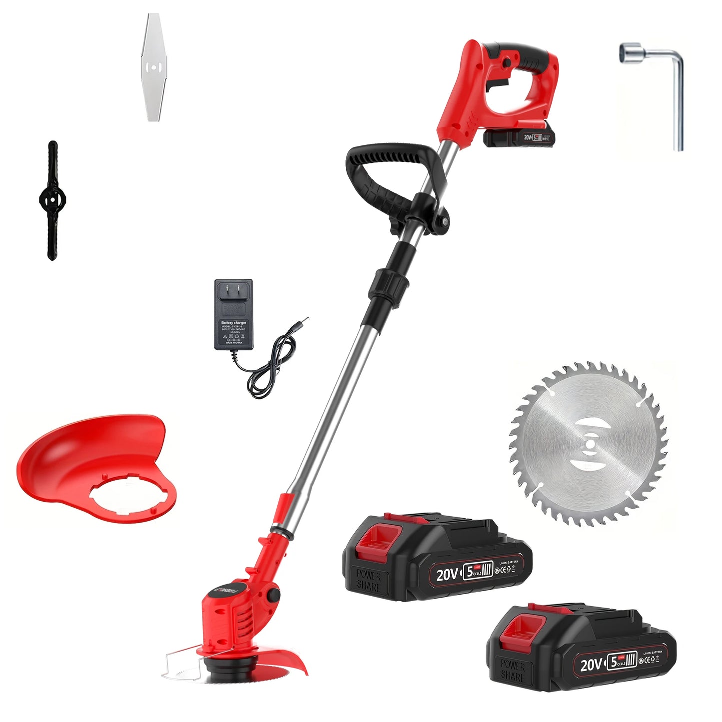 Firehelp 3 In 1 Trimmer Edging Machine With Adjustable Height Rotating Head