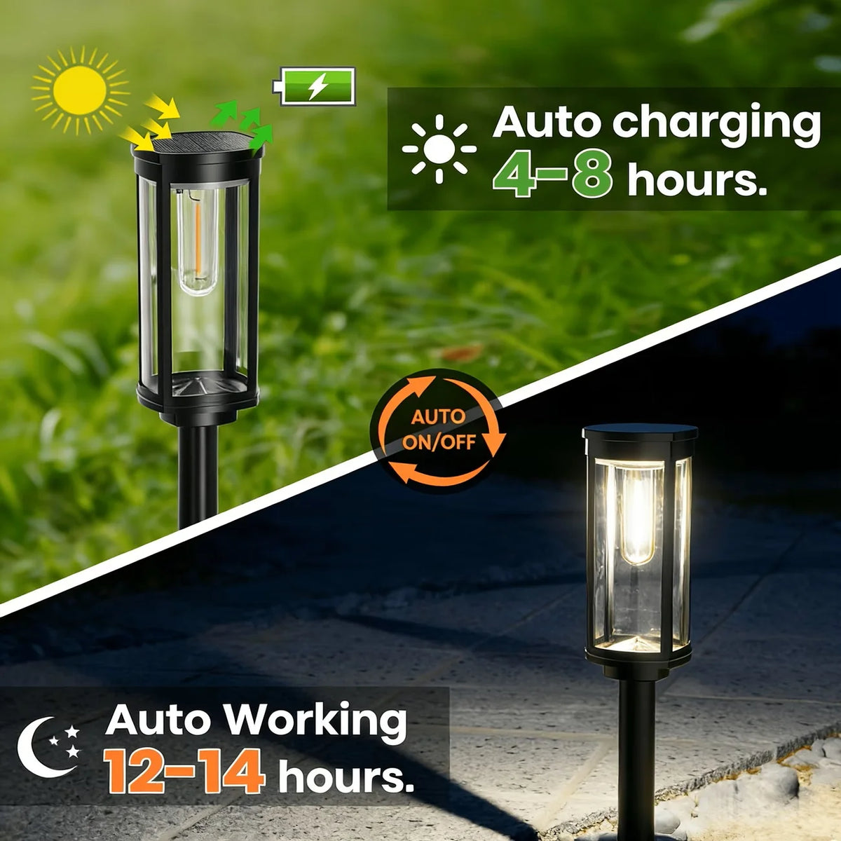 Solar Pathway Lights For Outdoor Garden And Yard Lighting