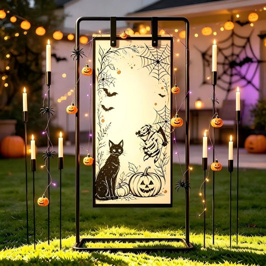 Heavy Duty Adjustable Metal Welcome Sign Stand With Leather Straps