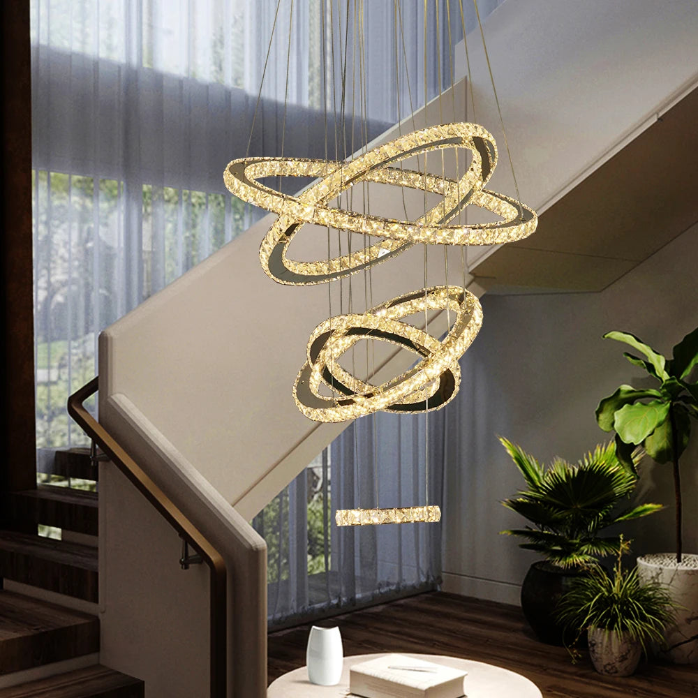 Vinilky Crystal Chandelier Pendant Lights For Living Room And Bedroom