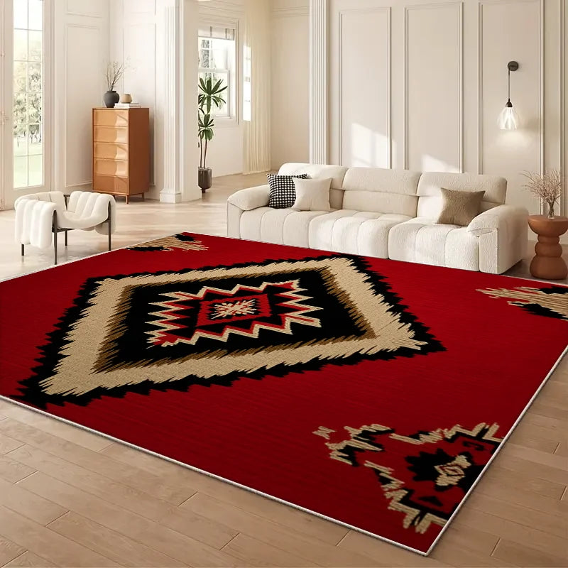 VIKAMA Moroccan Geometry Persian Style Area Rug For Living Room