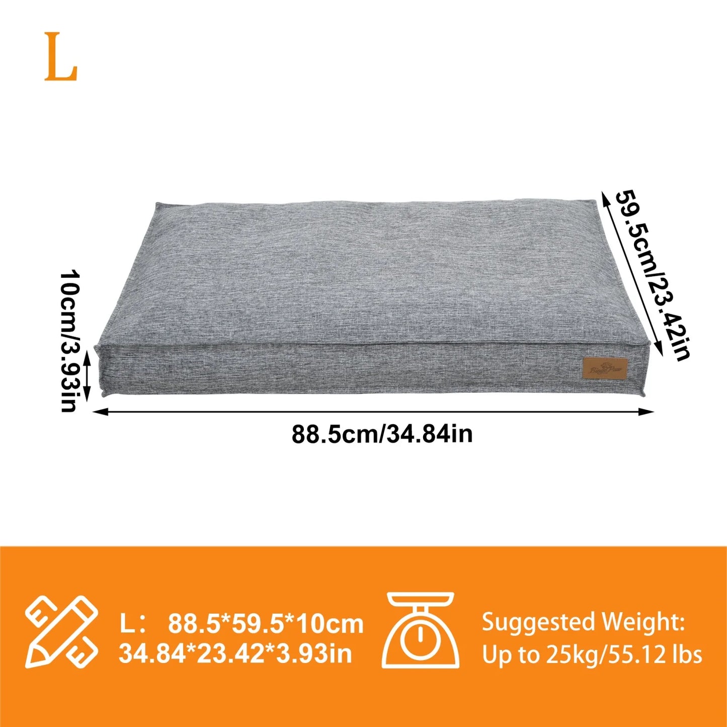 BINGOPAW Ultra Soft Dog Bed Mat With Linen Cover And Foam Base