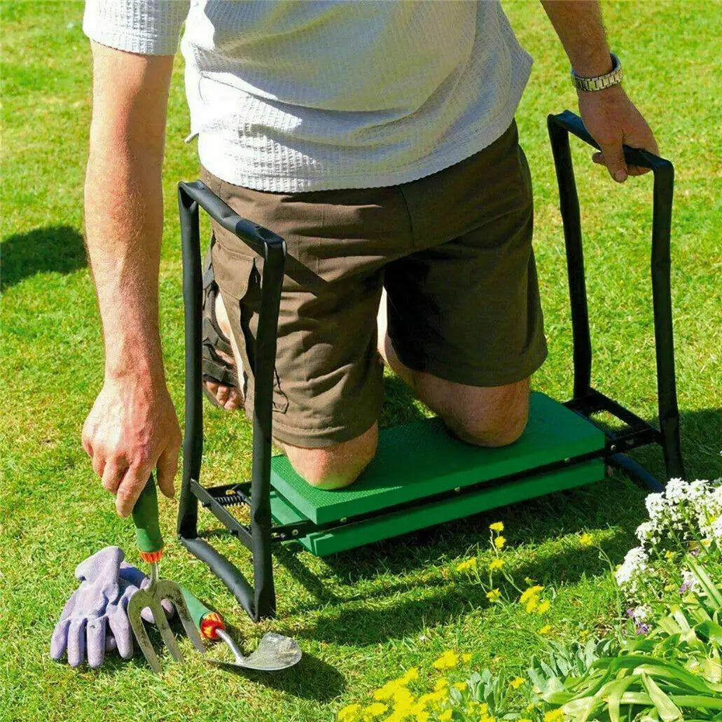 Foldable Garden Kneeler Seat With Soft EVA Pad