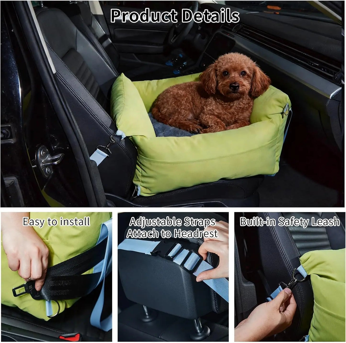 HiMISS Travel Carrier Car Seat For Small Dogs And Cats