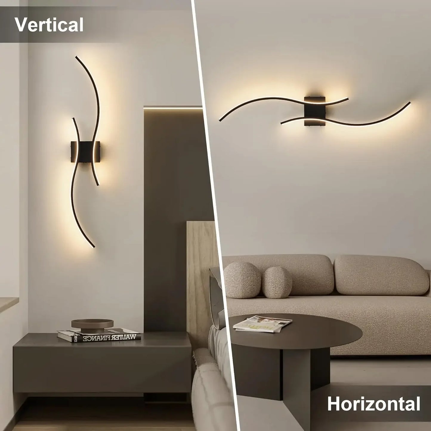 Battery Operated LED Wall Sconces Set Of Two With Remote