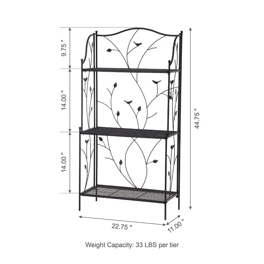 Plant Stand 3-Tier Metal Rack Pot Organizer For Indoor Outdoor