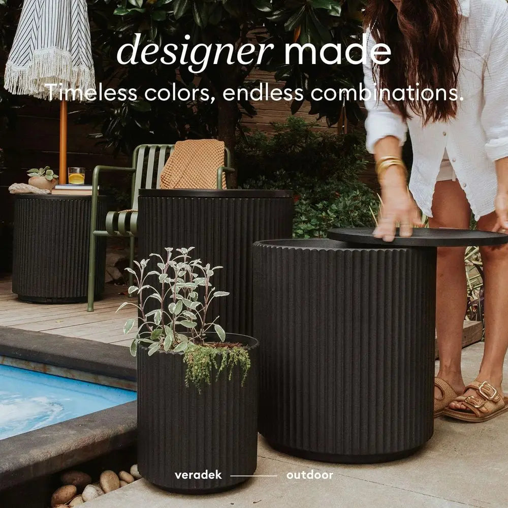 Outdoor Cooler Side Table 2 in 1 for Patio Parties