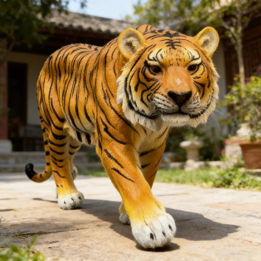 Resin Tiger Garden Statue Outdoor Decorative Sculpture For Home Yard