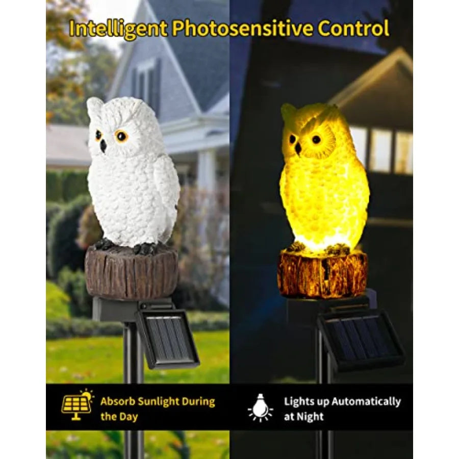 Solar Decorative Garden Stake Lights Waterproof Animal Figurine for Pathway