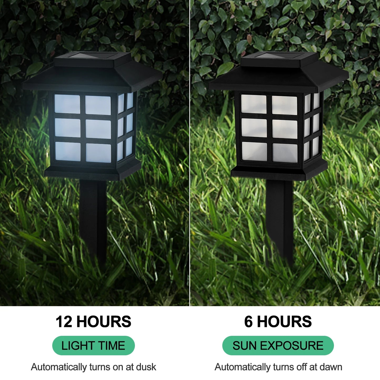 Solar Ground Plug Lights 12 Piece Set Outdoor Garden Lighting