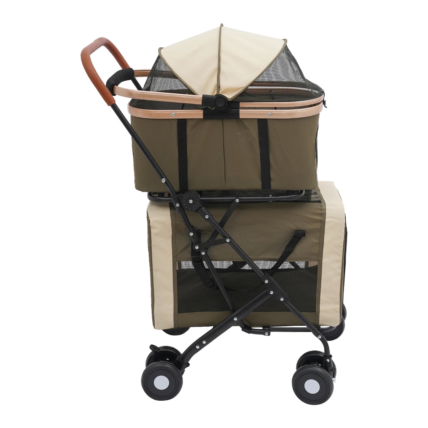 Bymaocar Foldable Pet Stroller For All Pets Two Tier Design
