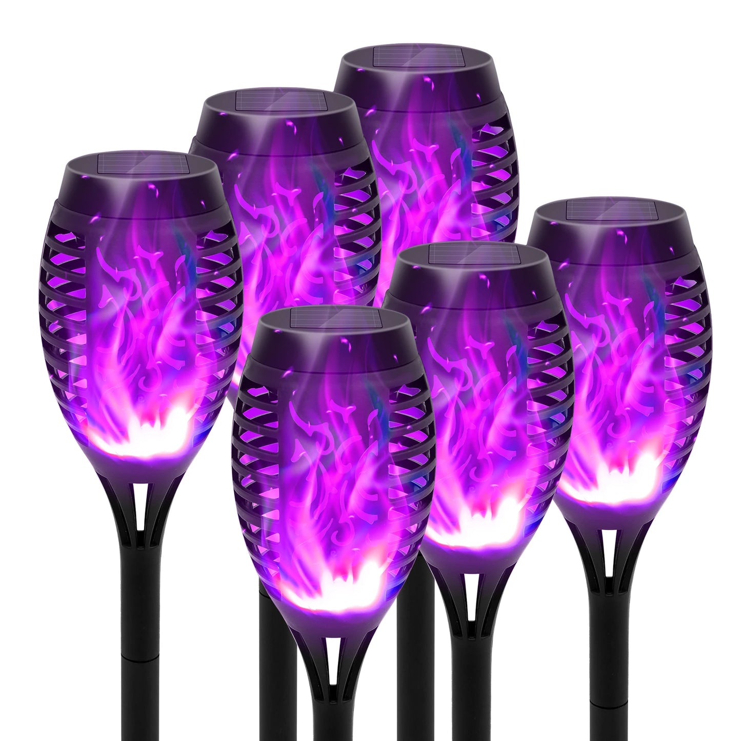 12 LED Solar Flame Torch Lights Outdoor Garden Decoration Waterproof