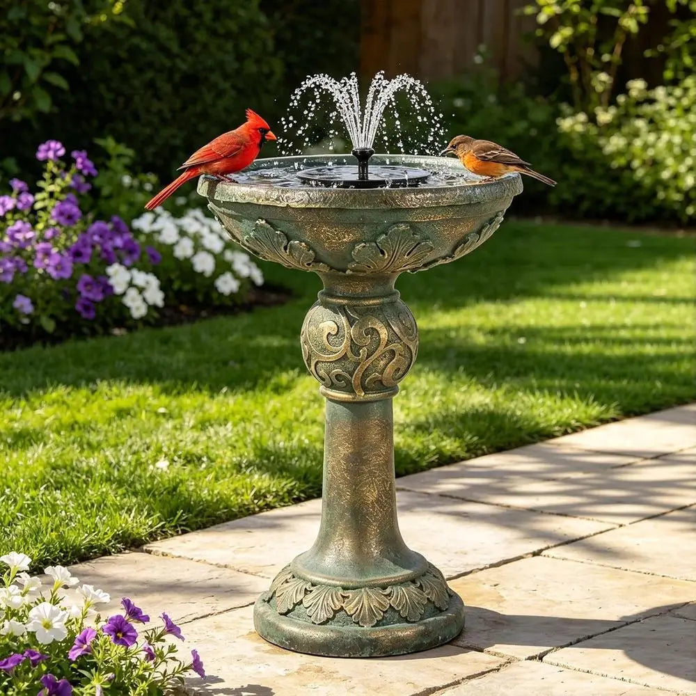 Weather Resistant Resin Outdoor Water Fountain With LED Lights