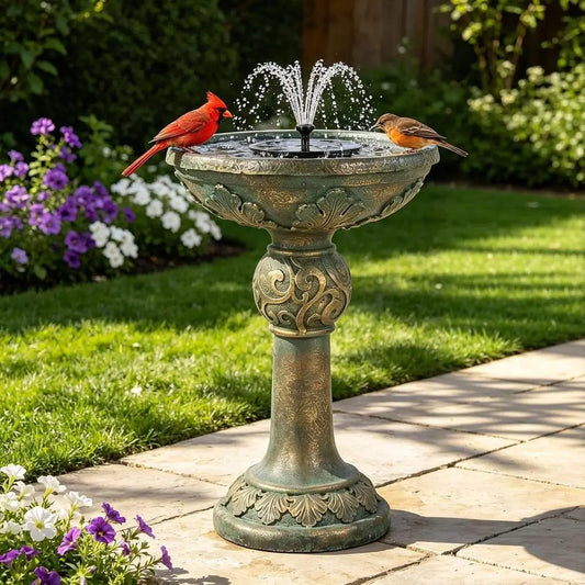 Weather Resistant Resin Outdoor Water Fountain With LED Lights