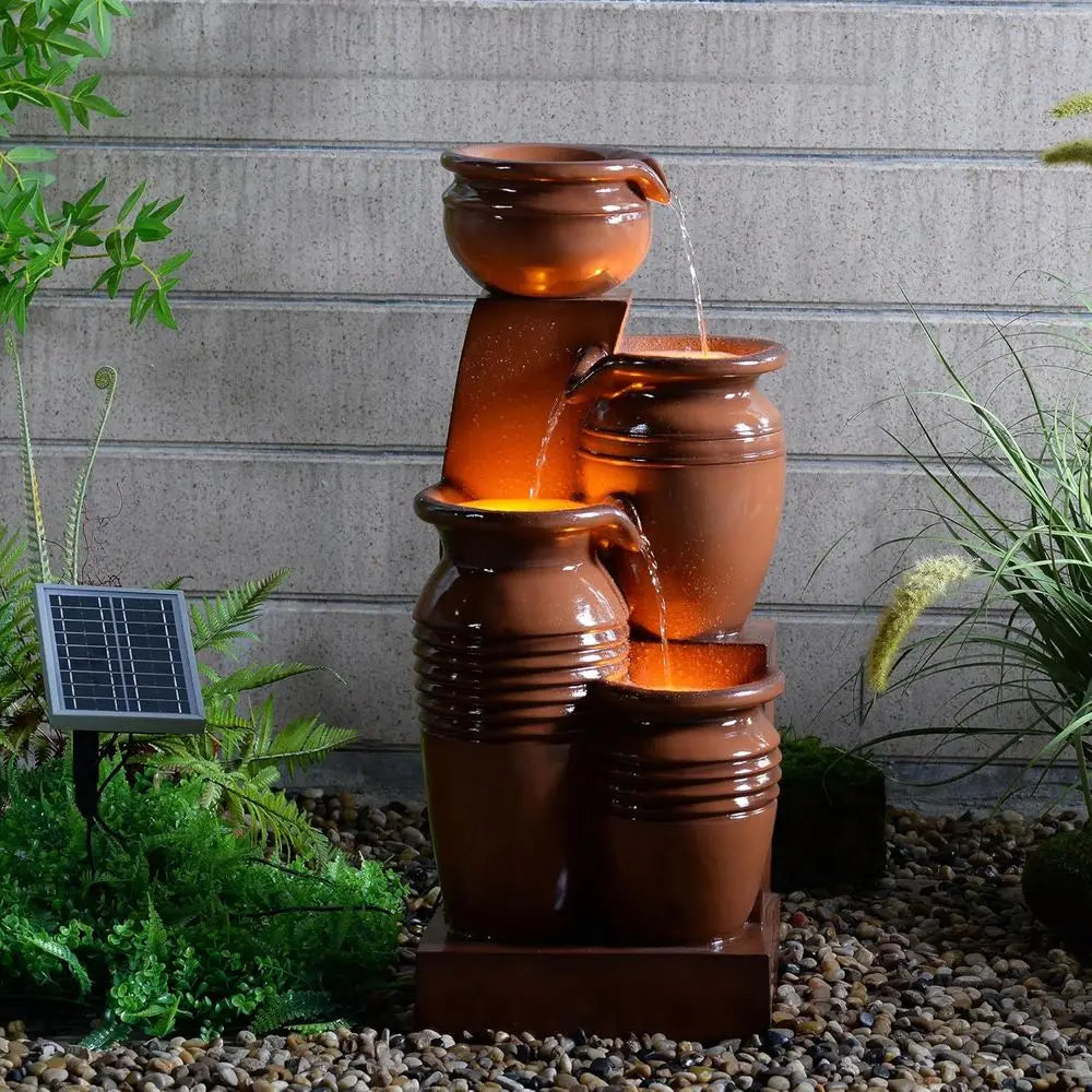 Teamson US Inc 4 Tier Cascading Water Fountain Outdoor