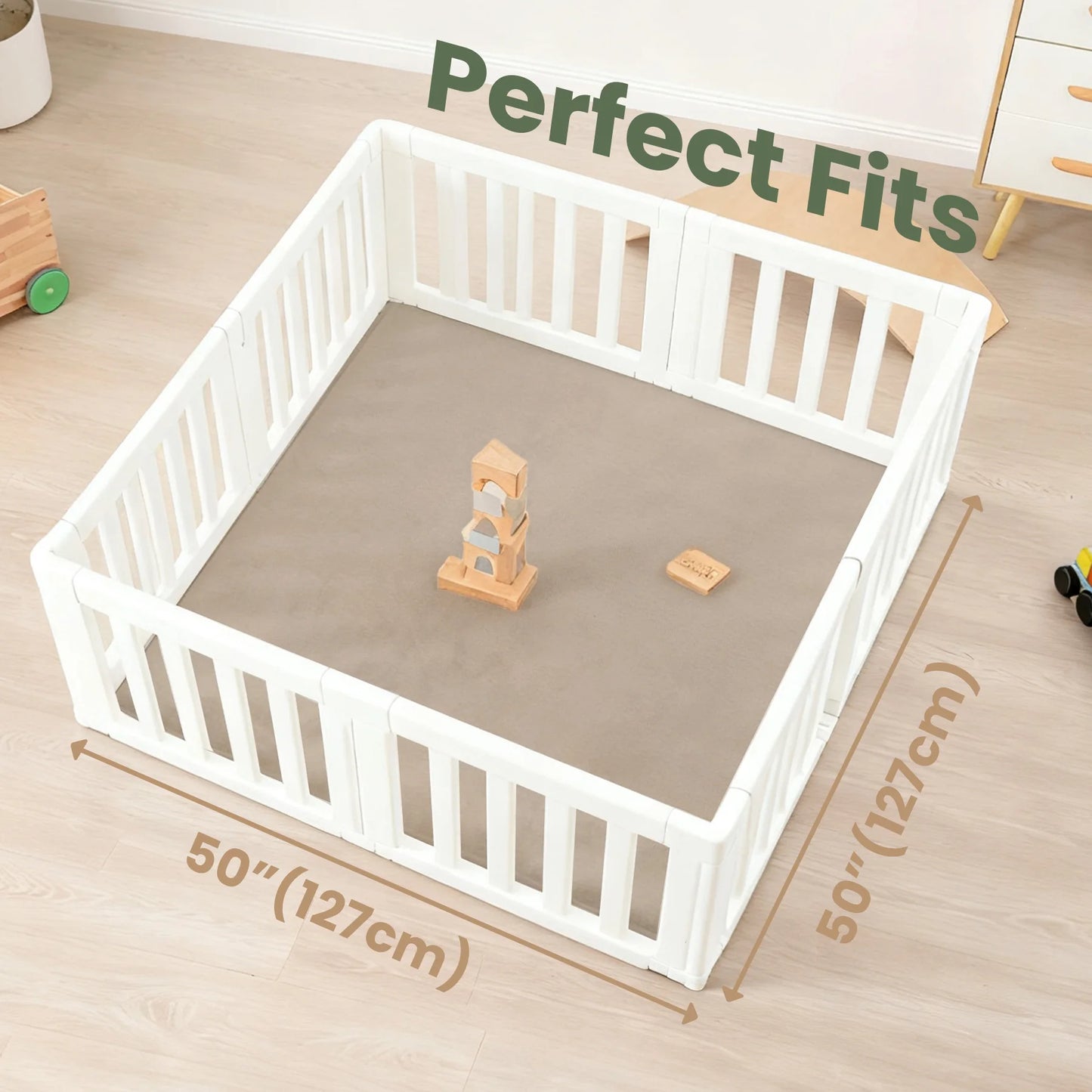 PaPaMat Non Slip Foam Baby Play Mat for Living Room