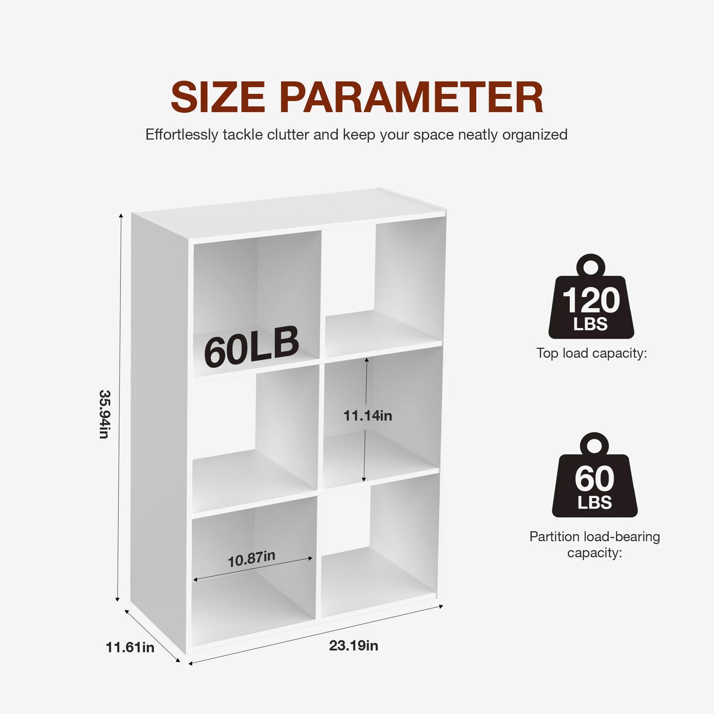 JHK 9 Cube Storage Organizer Wooden Bookshelf For Living Room