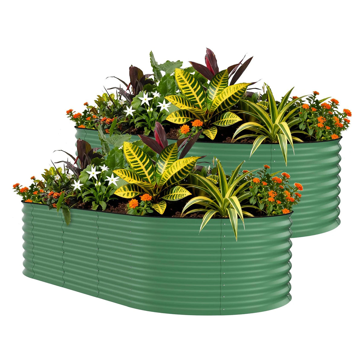 HiMiss Galvanized Rustproof Steel Raised Garden Planter