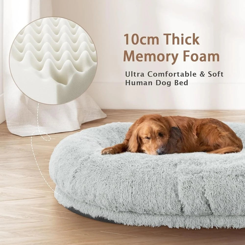 Memory Foam Dog Bed With Pillow And Strap