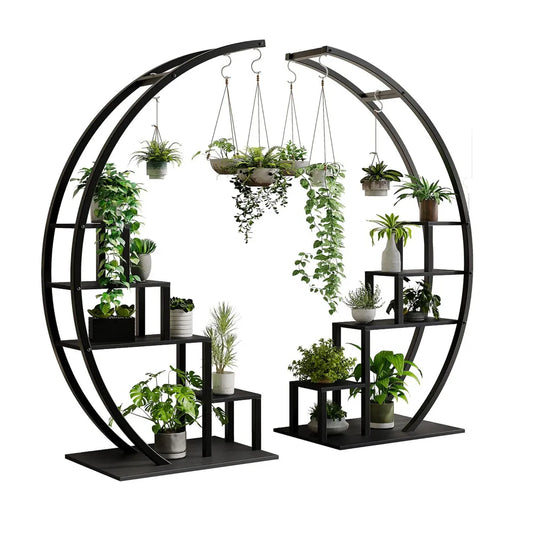 Studyset Heavy Duty Half Moon Plant Stand With Rustproof Hooks
