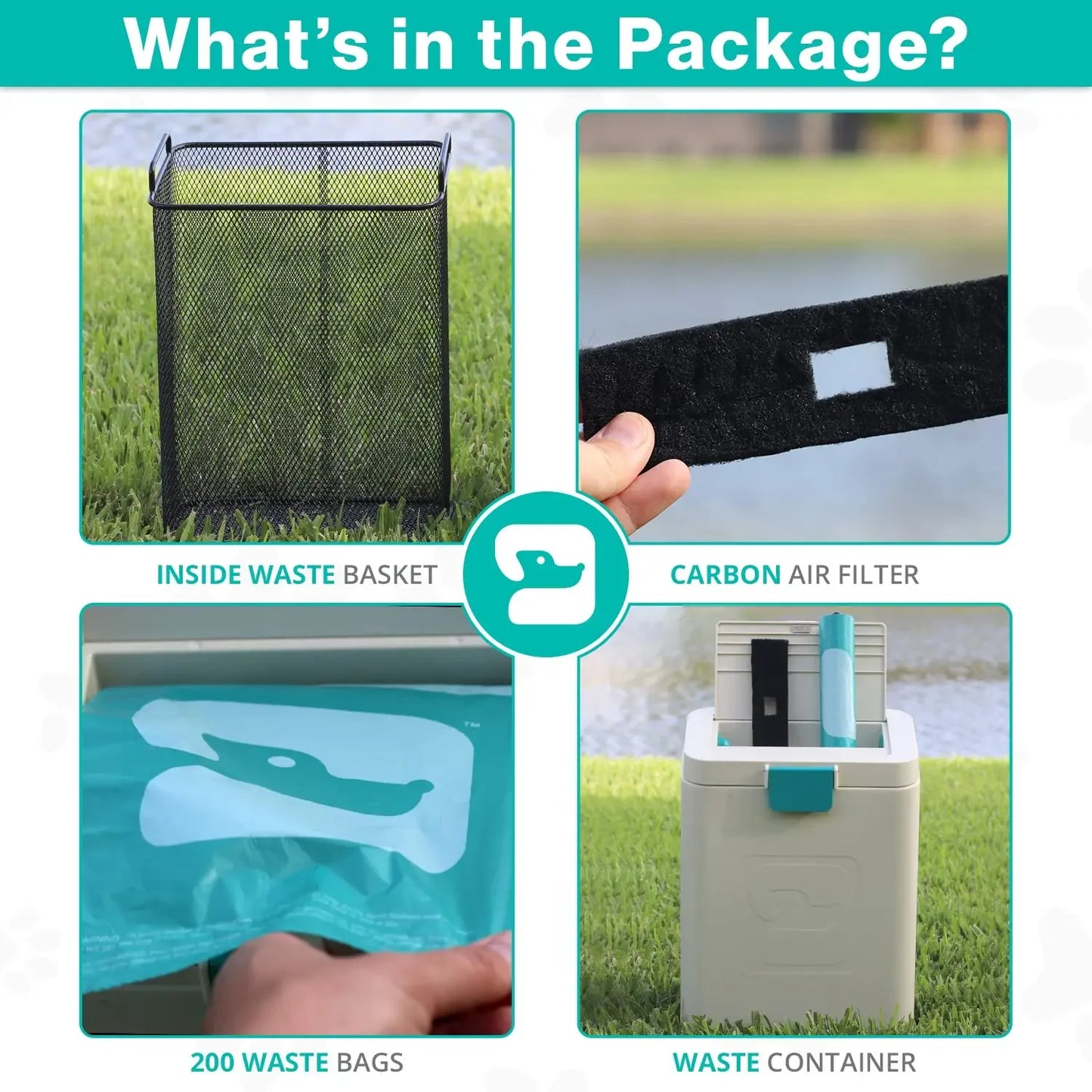 Pet Waste Station DualVent Odor Control And Activated Carbon Filter